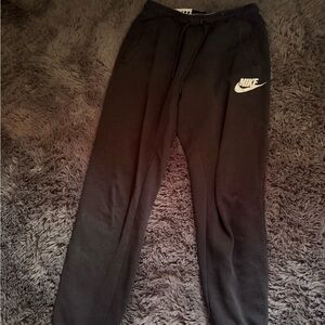 Nike Black and White 'Just Do It' Waistband Joggers